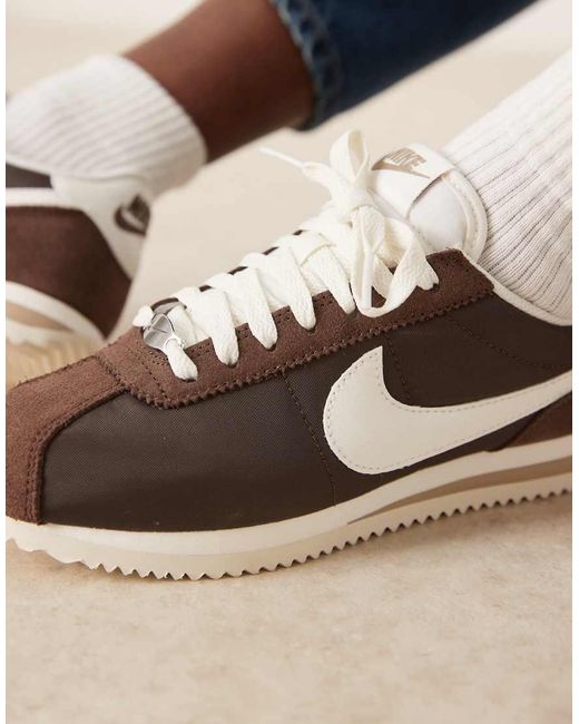 Nike Brown Cortez Nylon Trainers