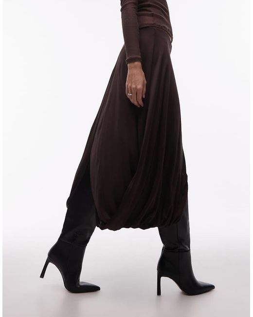 ARKET White Drapey Midi Skirt