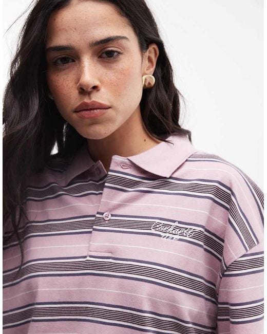 Carhartt Purple Bronson Long Sleeve Polo