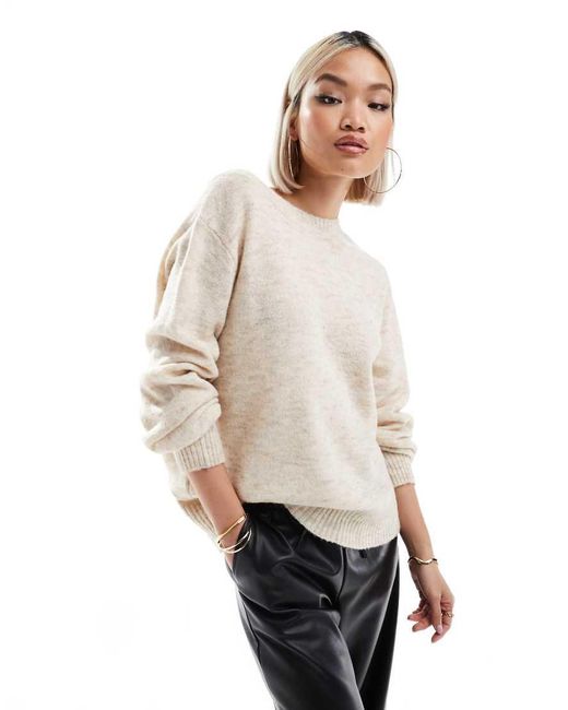 French Connection Natural Knitted Jumper With Twist Back Detail
