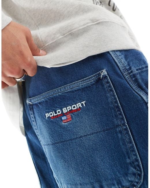 Polo Ralph Lauren Blue Sport Capsule Relaxed Fit Carpenter Jeans Relaxed for men