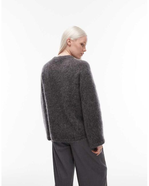 & Other Stories Gray Mohair Super Soft Hairy Knit Sweater