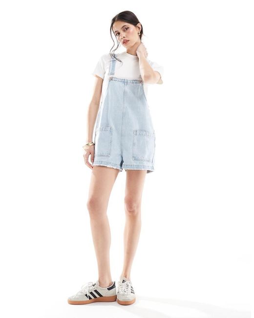 ONLY White Short Dungaree