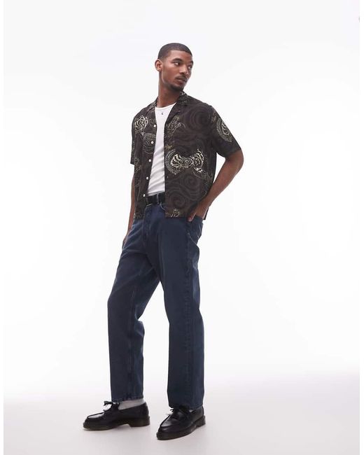 AllSaints Gray Sidewinder Shirt for men