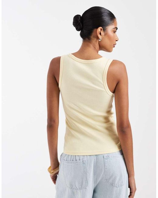 Gap Yellow Cotton Ribbed Vest