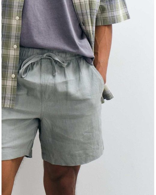 Cotton On Gray Linen Easy Short for men
