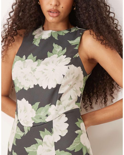 ASOS Natural – ärmelloses midikleid