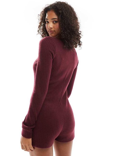 Cotton On Red Cotton On Super Soft Ribbed Romper