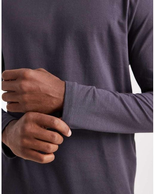 ASOS Multicolor Essentials 2 Pack Regular Fit Long Sleeve T-Shirts for men