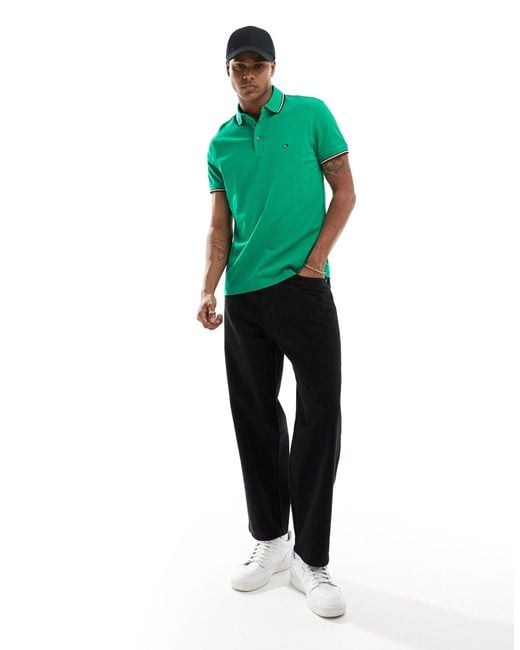 Tommy Hilfiger Green Slim Fit Polo for men
