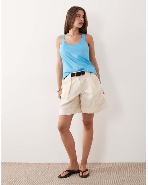 ASOS Blue Scoop Neck Satin Cami
