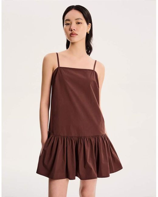 OMNES Red Meryl Dropped Waist Maxi Dress