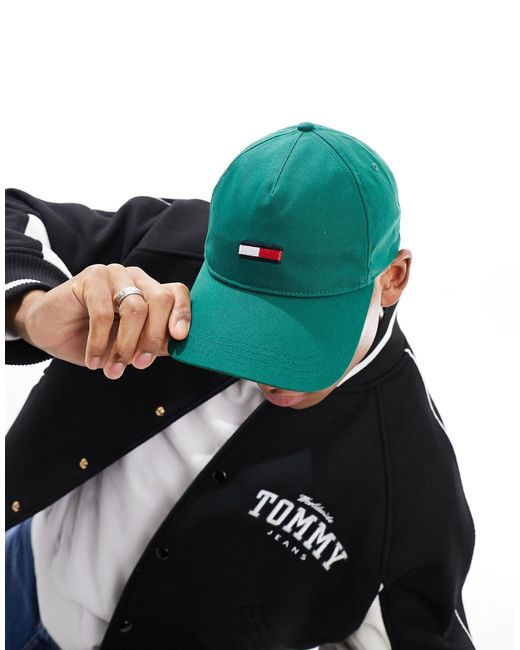Cappellino con logo della bandiera di Tommy Hilfiger in Black da Uomo