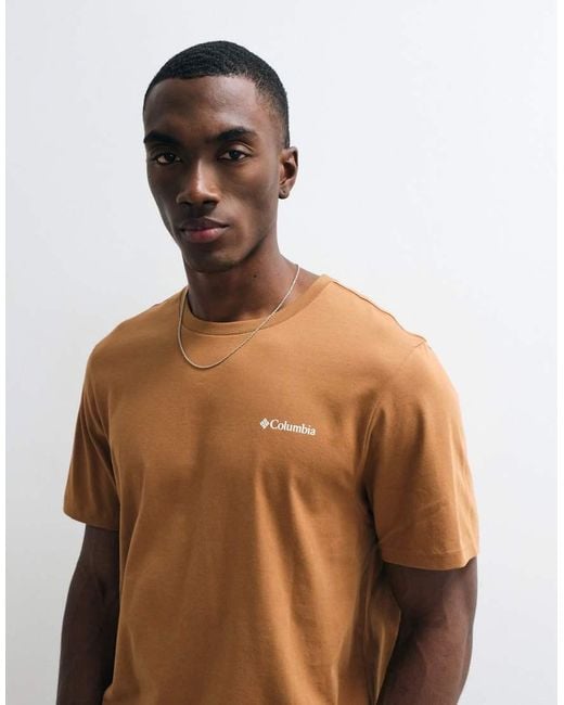 Columbia Brown Csc Outdoor Back Graphic T-shirt for men