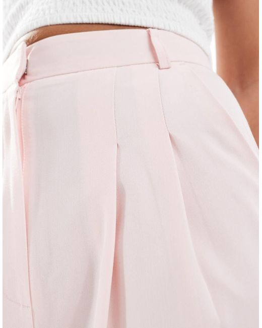 Pantalones Rosas De Corte Sartorial Y Pernera Ancha De Miss Selfridge de color Pink