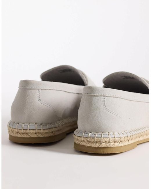 ASOS White Penny Loafer Espadrilles for men