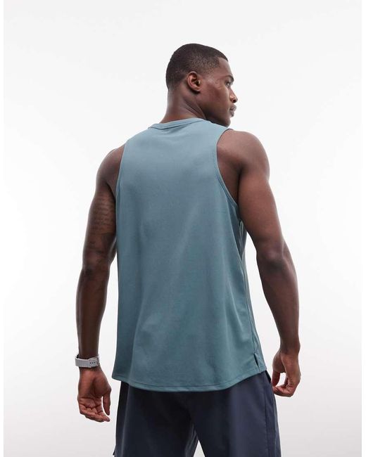 Nike Blue Miler Dri-fit Vest for men