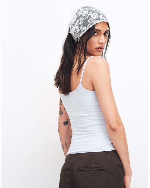 Hollister White Football Style Argentina Cami Top