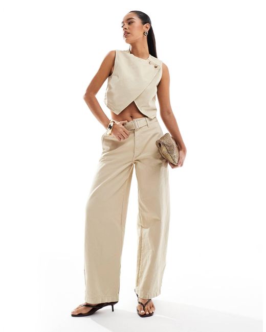 ASOS Natural – hose mit extrem weitem beinschnitt