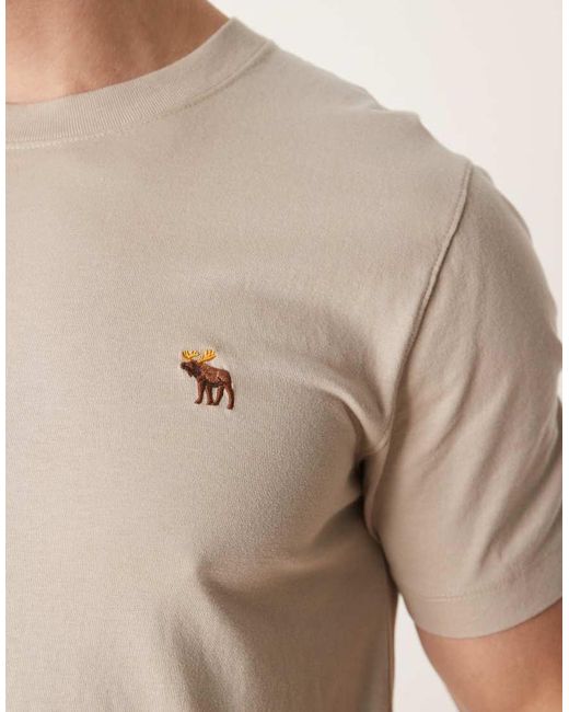 Abercrombie & Fitch Brown Icon Logo 5 Pack T-Shirts for men