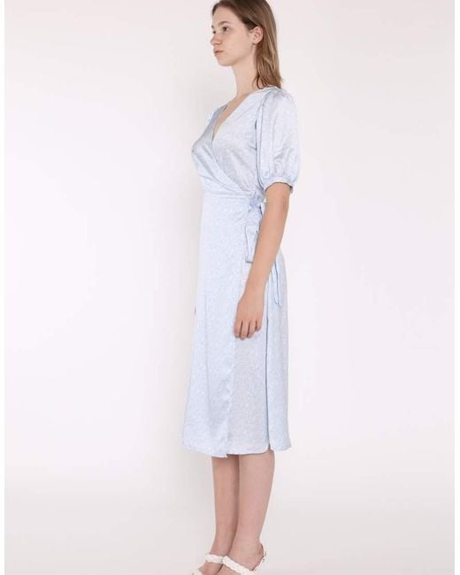 Glamorous White V-Neck Wrap Midi-Dress