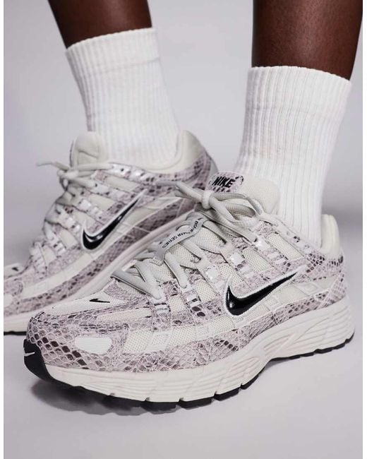 Nike White P-6000 Trainers