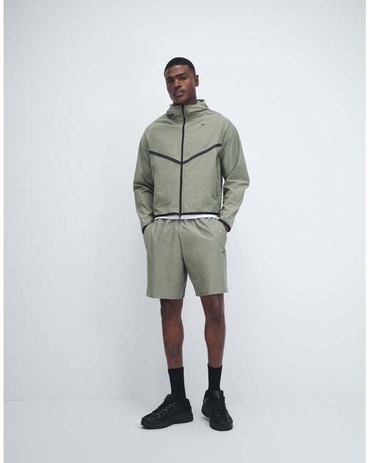 Nike Gray Tech Shori Full Zip Hoodie Track Jacket for men