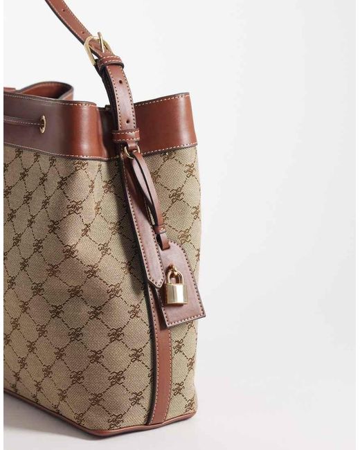 Mango Brown Monogram Bucket Bag
