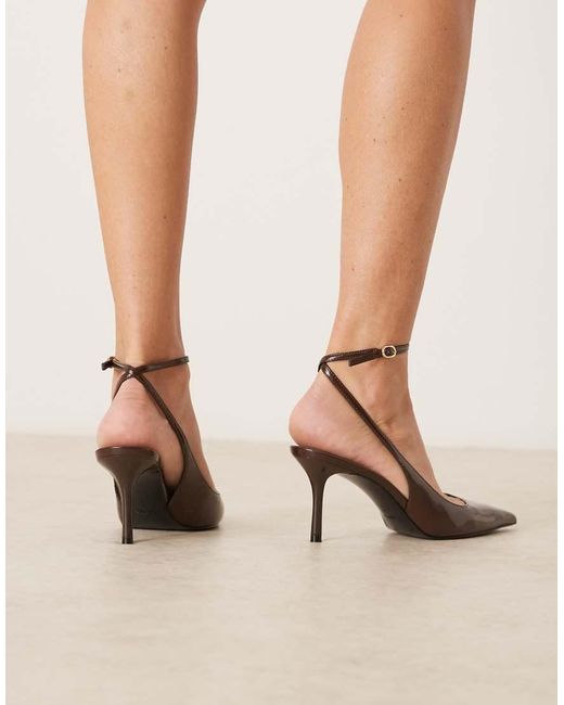 Mango Natural Classic Ankle Strap Heels