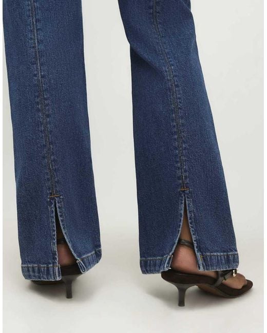 River Island Blue Petite Back Split Seam Bootcut Jeans