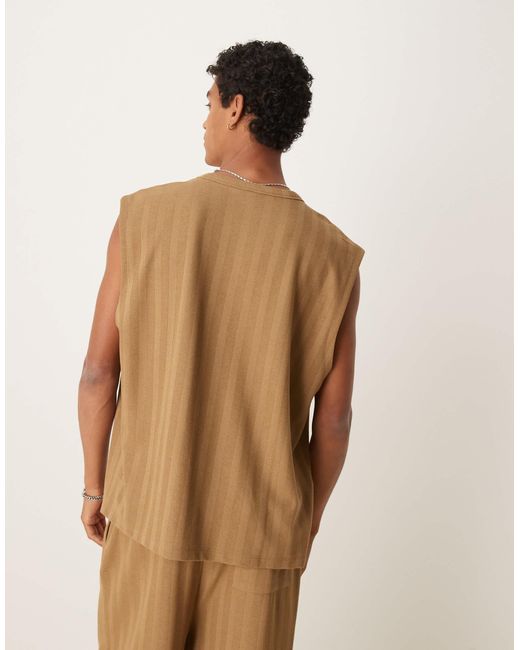 ASOS Natural Co-ord Tank Top for men