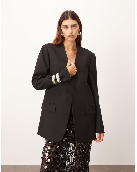Ultimate - blazer sans col ARRANGE en coloris Black