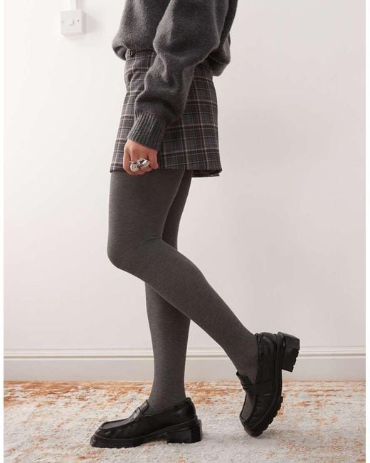 Reclaimed Vintage Gray Cosy Cotton Tights