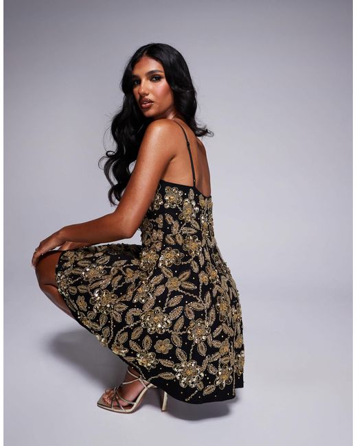 Embellished floral skirt sale