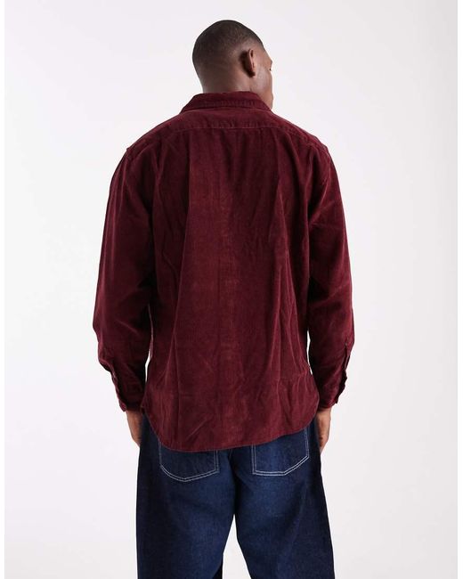 Levi's Red Jackson Cord Worker Shirt for men