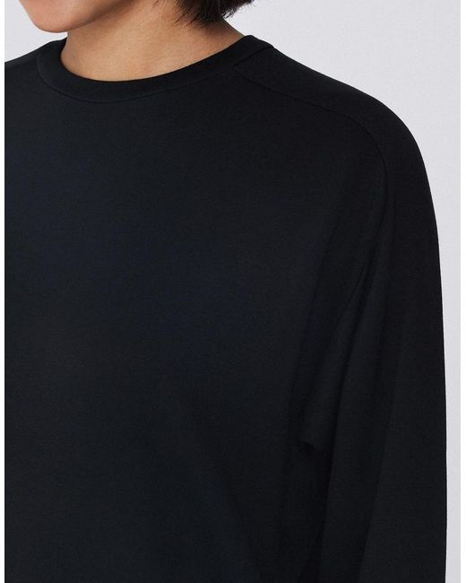 Tezenis Black Soft Touch Viscose Round-Neck Sweatshirt