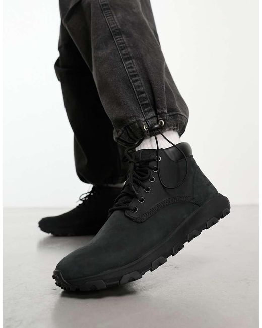 Botines Chukka Negros De Cuero Nobuk Winsor Park De Timberland de hombre de color Black