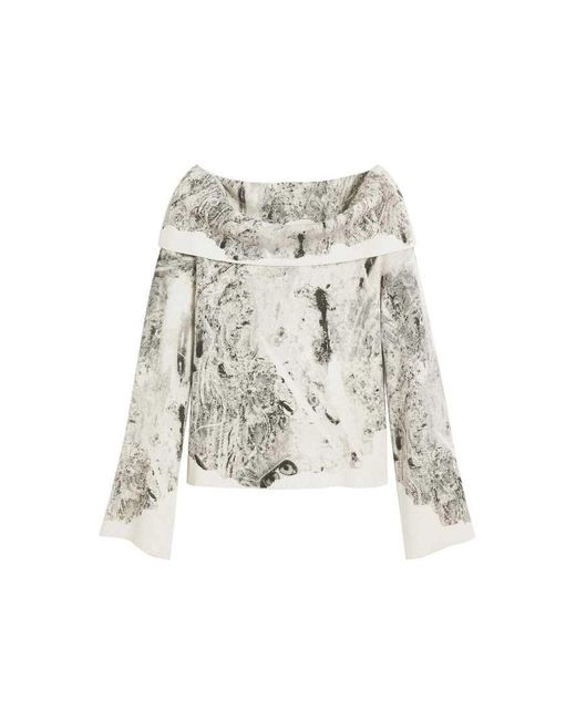 Desigual White Fine Oslo Sweater