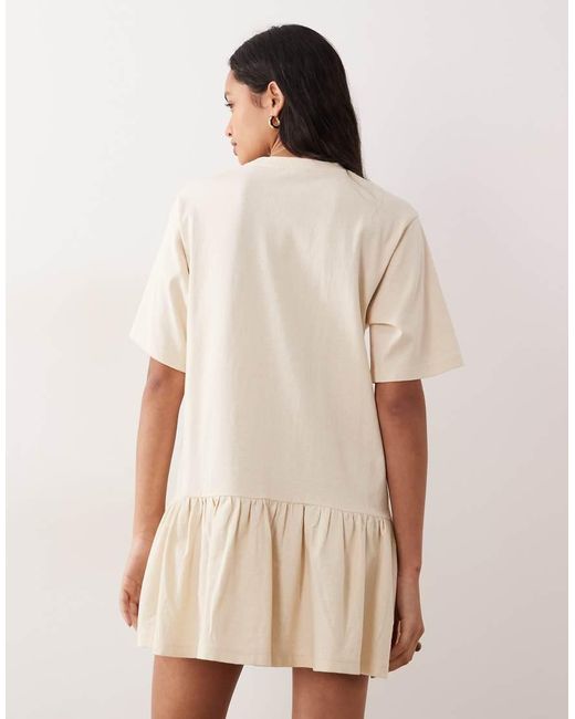 ASOS Natural Drop Waist Mini Dress