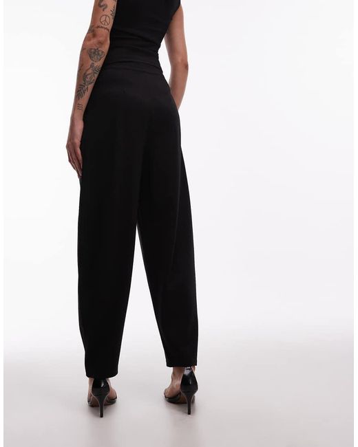 ASOS Black Co-Ord Tailored Ponte Banana Leg Trousers
