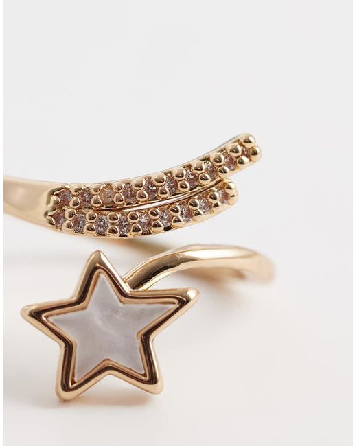 ASOS White Ring With Wrap Around Detail
