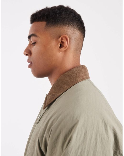 ASOS White Oversized Mid Length Barn Jacket for men