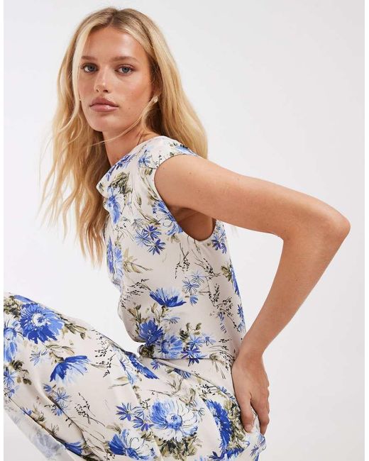 & Other Stories Gray Boat Neck Midi Dress
