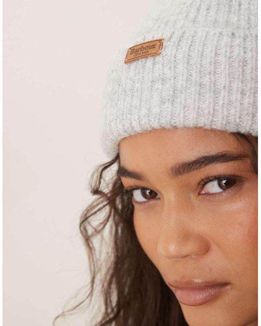 Barbour Gray Pendle Beanie Hat