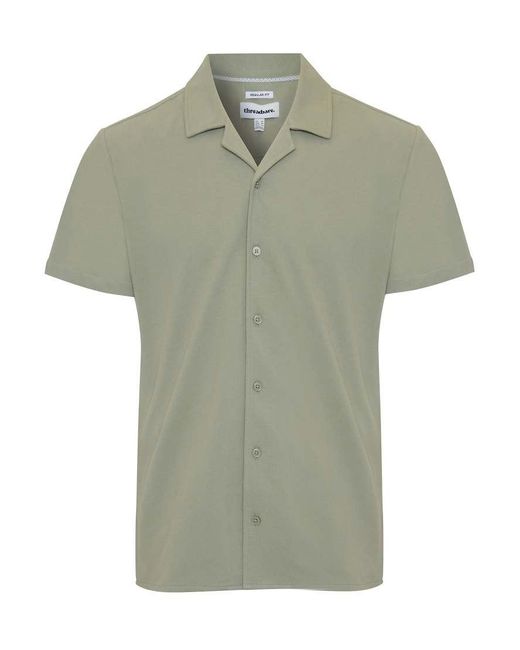 Threadbare Overhemd Met Korte Mouwen in het Green voor heren