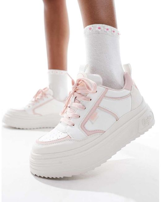 Buffalo White Vectra Low Trainers