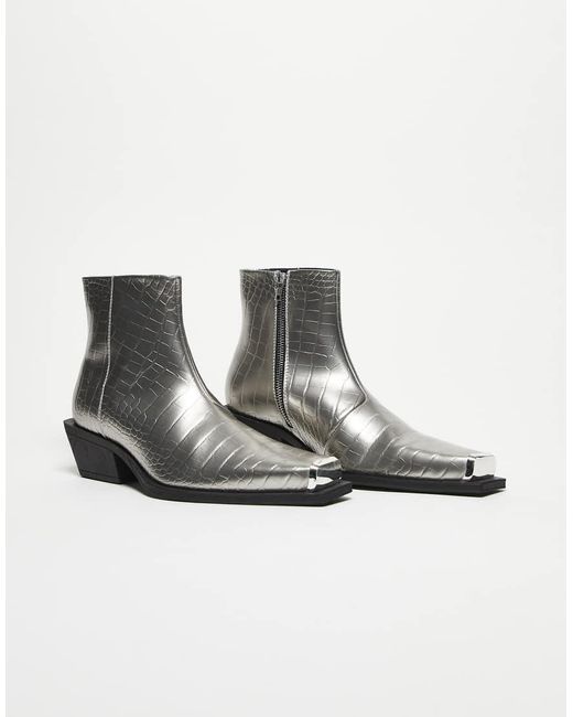 ASOS Black Cuban Heel Chelsea Boots for men