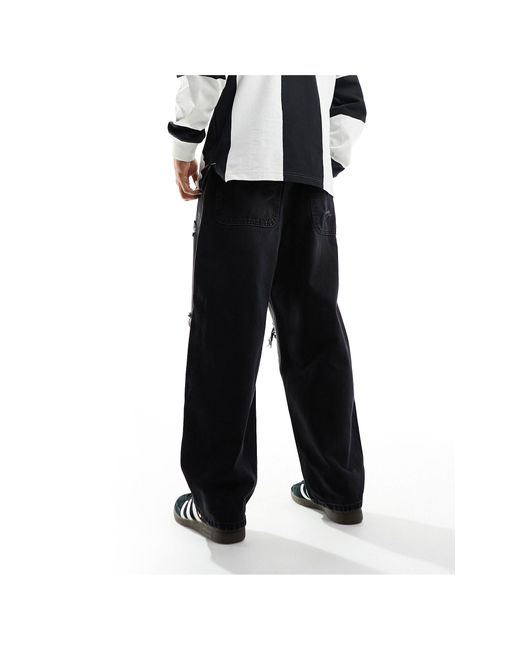 Pull&Bear Skater Cargo Pants With Rips in Black for Men Lyst