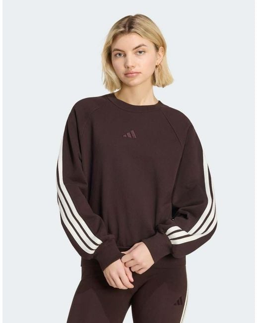 Adidas Originals Brown Adidas Kit 3-Stripes Sweatshirt