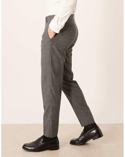 ASOS Gray Smart Tapered Pants for men